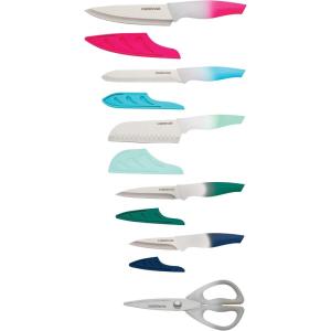 imageFarberware Soft Grip Knife Set 11Piece Assorted Ombre11Piece Set Ombre
