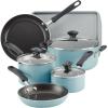 imageFarberware Cookstart DiamondMax Nonstick Jumbo Cooker with Lid and Helper Handle Dishwasher Safe 6 Quart BlackAqua