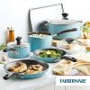 imageFarberware Cookstart DiamondMax Nonstick Jumbo Cooker with Lid and Helper Handle Dishwasher Safe 6 Quart BlackAqua