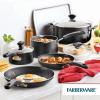 imageFarberware Cookstart DiamondMax Nonstick Jumbo Cooker with Lid and Helper Handle Dishwasher Safe 6 Quart BlackBlack