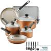 imageFarberware Cookstart DiamondMax Nonstick Jumbo Cooker with Lid and Helper Handle Dishwasher Safe 6 Quart BlackCopper