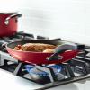 imageFarberware Cookstart DiamondMax Nonstick Jumbo Cooker with Lid and Helper Handle Dishwasher Safe 6 Quart BlackRed