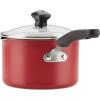 imageFarberware Cookstart DiamondMax Nonstick Jumbo Cooker with Lid and Helper Handle Dishwasher Safe 6 Quart BlackRed