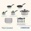 imageFarberware Cookstart DiamondMax Nonstick Jumbo Cooker with Lid and Helper Handle Dishwasher Safe 6 Quart BlackSilver