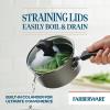 imageFarberware Cookstart DiamondMax Nonstick Jumbo Cooker with Lid and Helper Handle Dishwasher Safe 6 Quart BlackSilver