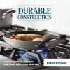 imageFarberware Cookstart DiamondMax Nonstick Jumbo Cooker with Lid and Helper Handle Dishwasher Safe 6 Quart BlackSilver
