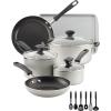 imageFarberware Cookstart DiamondMax Nonstick Jumbo Cooker with Lid and Helper Handle Dishwasher Safe 6 Quart BlackSilver