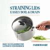 imageFarberware Cookstart DiamondMax Nonstick Jumbo Cooker with Lid and Helper Handle Dishwasher Safe 6 Quart BlackSilver