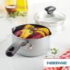 imageFarberware Cookstart DiamondMax Nonstick Jumbo Cooker with Lid and Helper Handle Dishwasher Safe 6 Quart BlackSilver