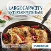 imageFarberware Cookstart DiamondMax Nonstick Jumbo Cooker with Lid and Helper Handle Dishwasher Safe 6 Quart BlackSilver