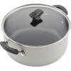 imageFarberware Cookstart DiamondMax Nonstick Jumbo Cooker with Lid and Helper Handle Dishwasher Safe 6 Quart BlackSilver