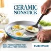 imageFarberware EcoAdvantage Ceramic Nonstick Straining SaucepanSauce Pan with Lid 3 Quart AquaAqua