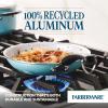 imageFarberware EcoAdvantage Ceramic Nonstick Straining SaucepanSauce Pan with Lid 3 Quart AquaAqua