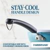 imageFarberware EcoAdvantage Ceramic Nonstick Straining SaucepanSauce Pan with Lid 3 Quart AquaAqua