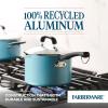 imageFarberware EcoAdvantage Ceramic Nonstick Straining SaucepanSauce Pan with Lid 3 Quart AquaAqua
