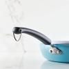 imageFarberware EcoAdvantage Ceramic Nonstick Straining SaucepanSauce Pan with Lid 3 Quart AquaAqua