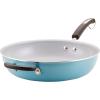 imageFarberware EcoAdvantage Ceramic Nonstick Straining SaucepanSauce Pan with Lid 3 Quart AquaAqua