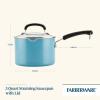 imageFarberware EcoAdvantage Ceramic Nonstick Straining SaucepanSauce Pan with Lid 3 Quart AquaAqua