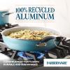 imageFarberware EcoAdvantage Ceramic Nonstick Straining SaucepanSauce Pan with Lid 3 Quart AquaAqua