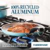 imageFarberware EcoAdvantage Ceramic Nonstick Straining SaucepanSauce Pan with Lid 3 Quart AquaAqua