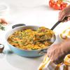imageFarberware EcoAdvantage Ceramic Nonstick Straining SaucepanSauce Pan with Lid 3 Quart AquaAqua