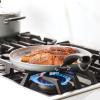 imageFarberware EcoAdvantage Ceramic Nonstick Straining SaucepanSauce Pan with Lid 3 Quart AquaGray