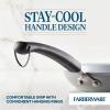imageFarberware EcoAdvantage Ceramic Nonstick Straining SaucepanSauce Pan with Lid 3 Quart AquaGray