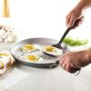 imageFarberware EcoAdvantage Ceramic Nonstick Straining SaucepanSauce Pan with Lid 3 Quart AquaGray