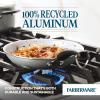 imageFarberware EcoAdvantage Ceramic Nonstick Straining SaucepanSauce Pan with Lid 3 Quart AquaGray