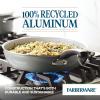 imageFarberware EcoAdvantage Ceramic Nonstick Straining SaucepanSauce Pan with Lid 3 Quart AquaGray