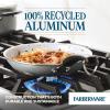 imageFarberware EcoAdvantage Ceramic Nonstick Straining SaucepanSauce Pan with Lid 3 Quart AquaGray