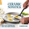 imageFarberware EcoAdvantage Ceramic Nonstick Straining SaucepanSauce Pan with Lid 3 Quart AquaGray