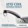 imageFarberware EcoAdvantage Ceramic Nonstick Straining SaucepanSauce Pan with Lid 3 Quart AquaGray