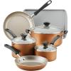 imageFarberware Cookstart DiamondMax Nonstick Jumbo Cooker with Lid and Helper Handle Dishwasher Safe 6 Quart BlackCopper