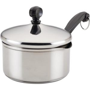 imageFarberware Classic Stainless Steel 1Quart Covered Straining Saucepan Silver1 Quarts