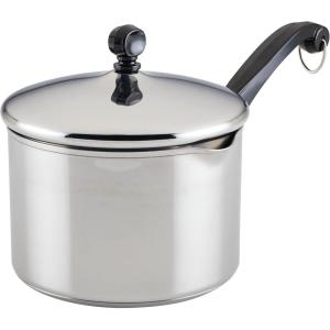 imageFarberware Classic Stainless Steel 1Quart Covered Straining Saucepan Silver3 Quarts