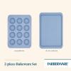 imageFarberware Easy Solutions Nonstick Bakeware Baking PansCookie Pan Set 11Inch x 17Inch 2 Piece  Blue2 Piece