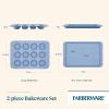 imageFarberware Easy Solutions Nonstick Bakeware Baking PansCookie Pan Set 11Inch x 17Inch 2 Piece  Blue2 Piece
