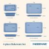 imageFarberware Easy Solutions Nonstick Bakeware Baking PansCookie Pan Set 11Inch x 17Inch 2 Piece  Blue4 Piece