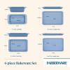 imageFarberware Easy Solutions Nonstick Bakeware Baking PansCookie Pan Set 11Inch x 17Inch 2 Piece  BlueBakeware Set 4 Piece