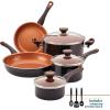imageFarberware Glide Deep Nonstick Frying Pan  Fry Pan  Skillet with Helper Handle  125 Inch Black11 Piece