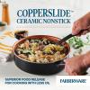 imageFarberware Glide Deep Nonstick Frying Pan  Fry Pan  Skillet with Helper Handle  125 Inch Black4 Quart
