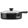 imageFarberware Glide Deep Nonstick Frying Pan  Fry Pan  Skillet with Helper Handle  125 Inch Black4 Quart