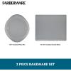 imageFarberware GoldenBake Bakeware Nonstick Baking PansCake Pan Set Round Insulated Two 8Inch Gray2Piece Bakeware Set Pack of 2