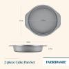 imageFarberware GoldenBake Bakeware Nonstick Baking PansCake Pan Set Round Insulated Two 8Inch Gray2Piece Cake Pan Set