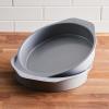 imageFarberware GoldenBake Bakeware Nonstick Baking PansCake Pan Set Round Insulated Two 8Inch Gray2Piece Cake Pan Set