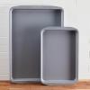 imageFarberware GoldenBake Bakeware Nonstick Baking PansCake Pan Set Round Insulated Two 8Inch Gray2Piece Sheet Pan Set