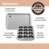 imageFarberware Nonstick Bakeware 3Piece Cookie Pan Set Gray3Piece Set
