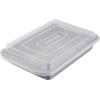 imageFarberware Nonstick Bakeware Baking Pan With Lid  Nonstick Cake Pan With Lid Rectangle  9 Inch x 13 Inch GrayGray
