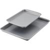imageFarberware GoldenBake Bakeware Nonstick Baking PansCake Pan Set Round Insulated Two 8Inch Gray2Piece Sheet Pan Set